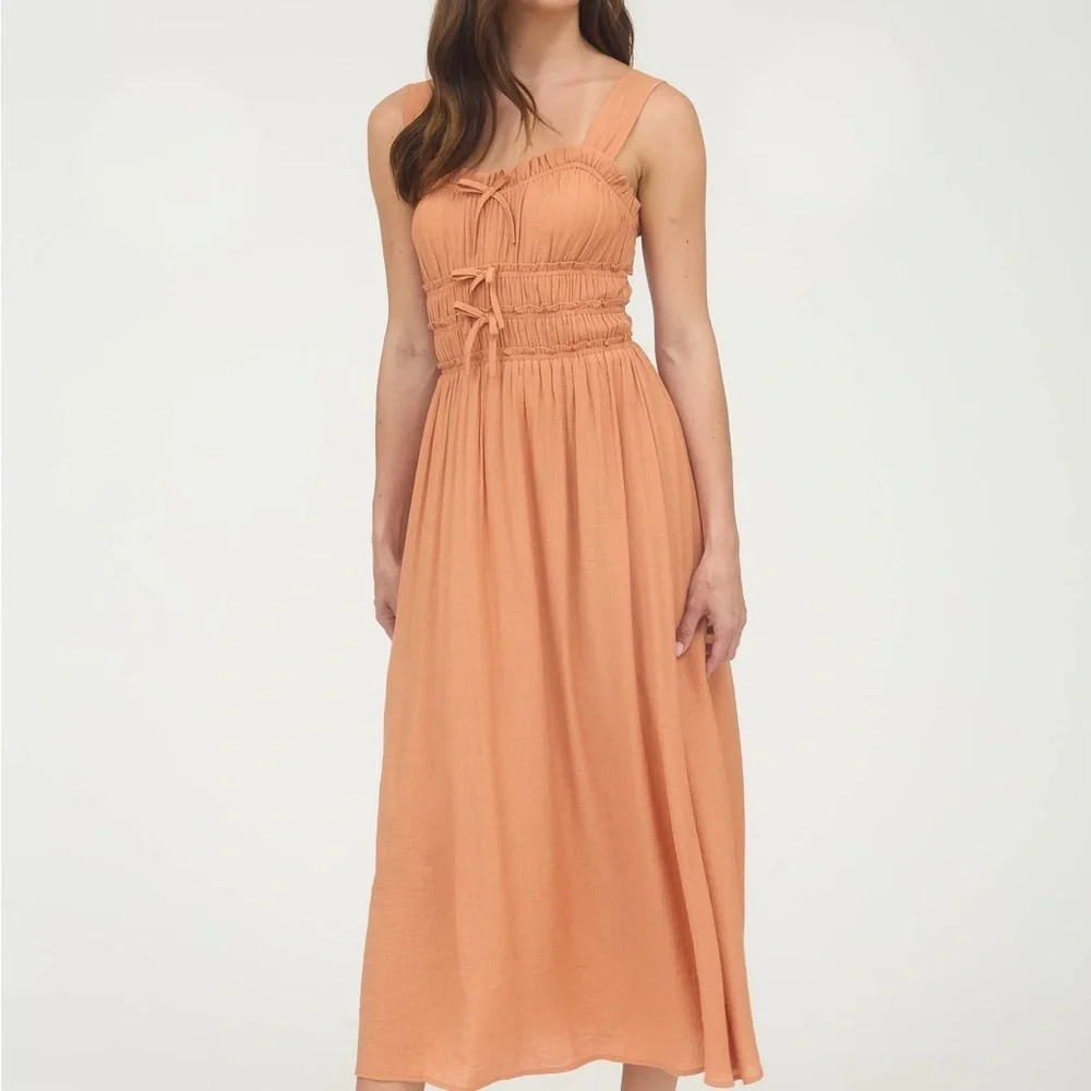 New with tags! Stunning Blu Pepper Peach Maxi Dress - Picture 4 of 7